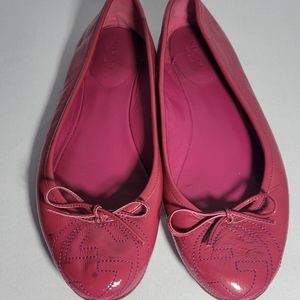GUCCI  Pink Patent Ballerina Flats